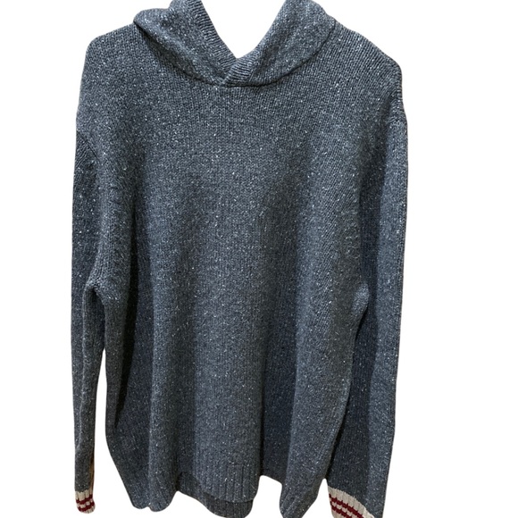 Ruff Hewn Marled Charcoal Gray Hooded Sweater - Picture 2 of 11